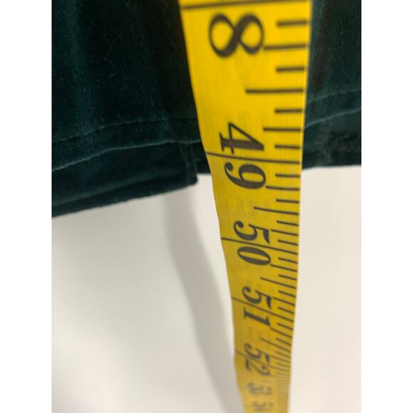 Vintage Karen Scott 100% Cotton Green Velvet Midi Dress Size 10 - Picture 6 of 6